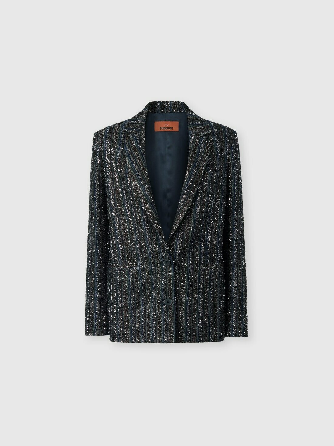 Missoni - Striped lamé knit blazer, Women, Multicoloured