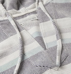 Outerknown - Striped Organic Cotton-Jacquard Hooded Sweater - Blue