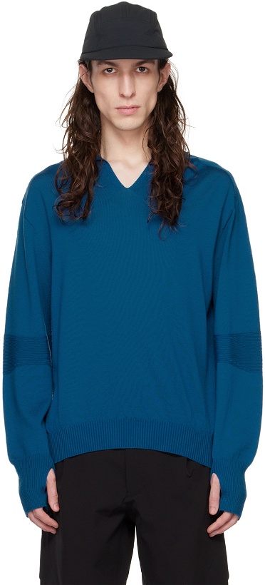 Photo: Goldwin 0 Blue Engineered Layer Sweater