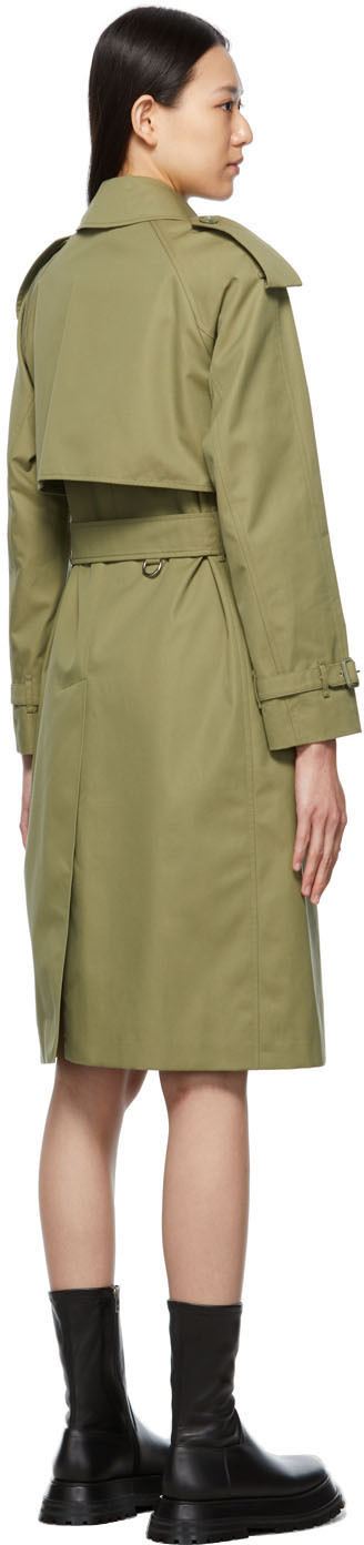 Burberry Green Gabardine Wacton Trench Coat Burberry