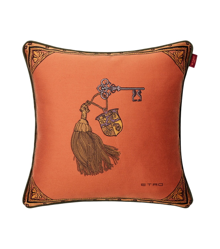 Photo: Etro Herald embroidered cotton-blend cushion