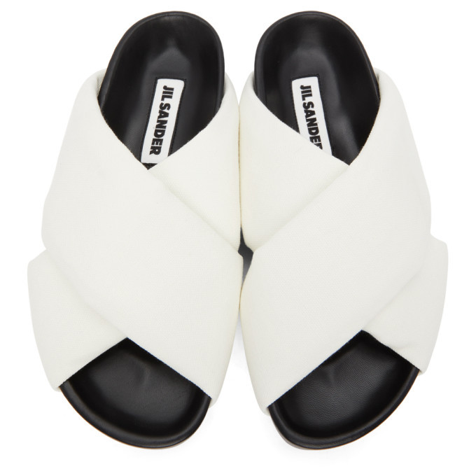 White 2025 canvas sandals