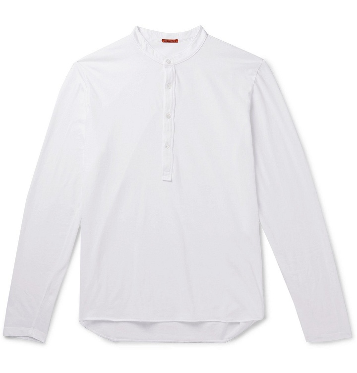Photo: Barena - Cotton-Jersey Henley T-Shirt - White
