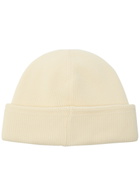 Stone Island Compass Logo-appliquéd Ribbed Cotton-knit Beanie - Ivory - One Size