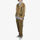 Comme des Garçons Homme Men's Harringbone Cargo Pant in Khaki