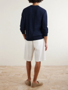 Altea - Cotton and Cashmere-Blend Sweater - Blue