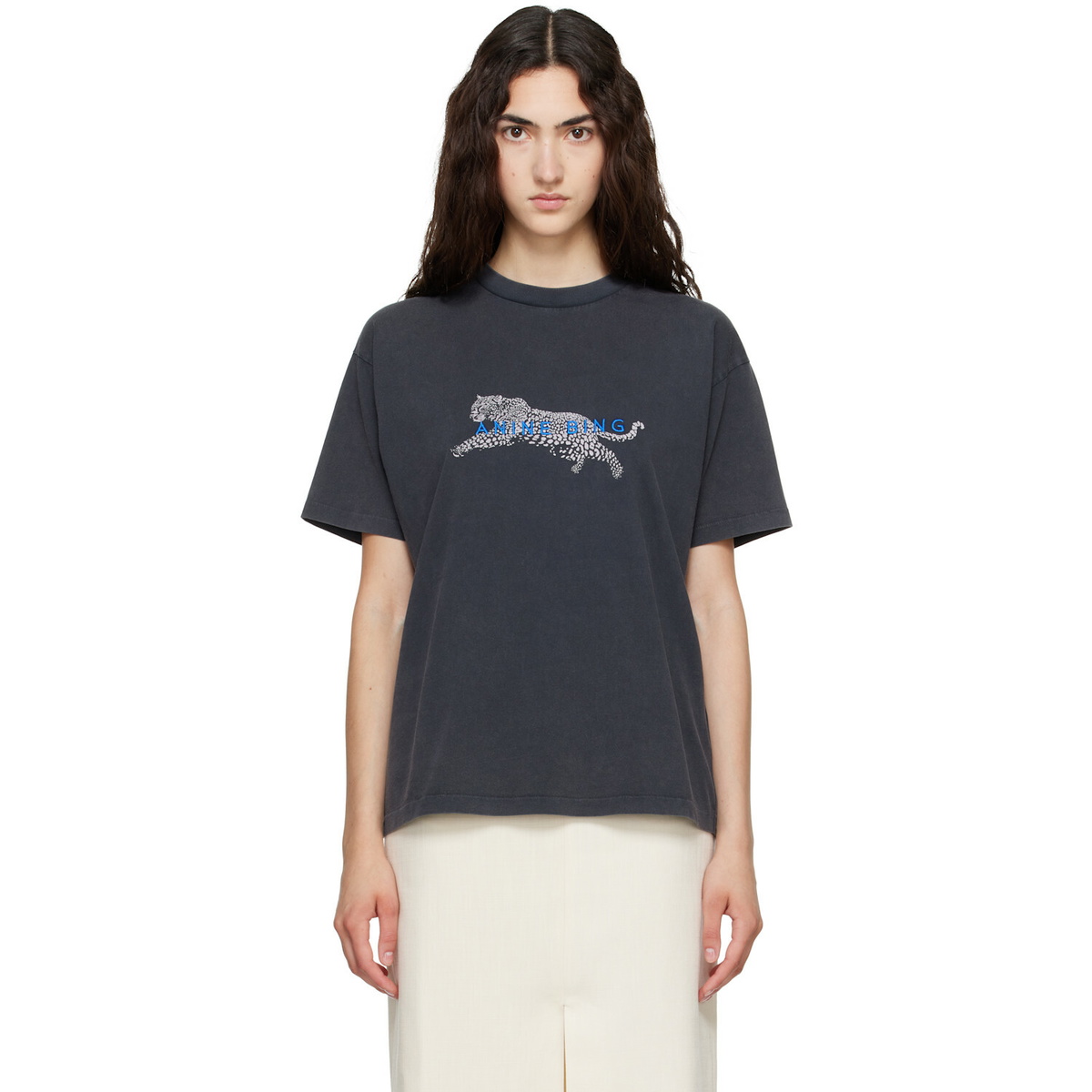 ANINE BING Black Cade T-shirt
