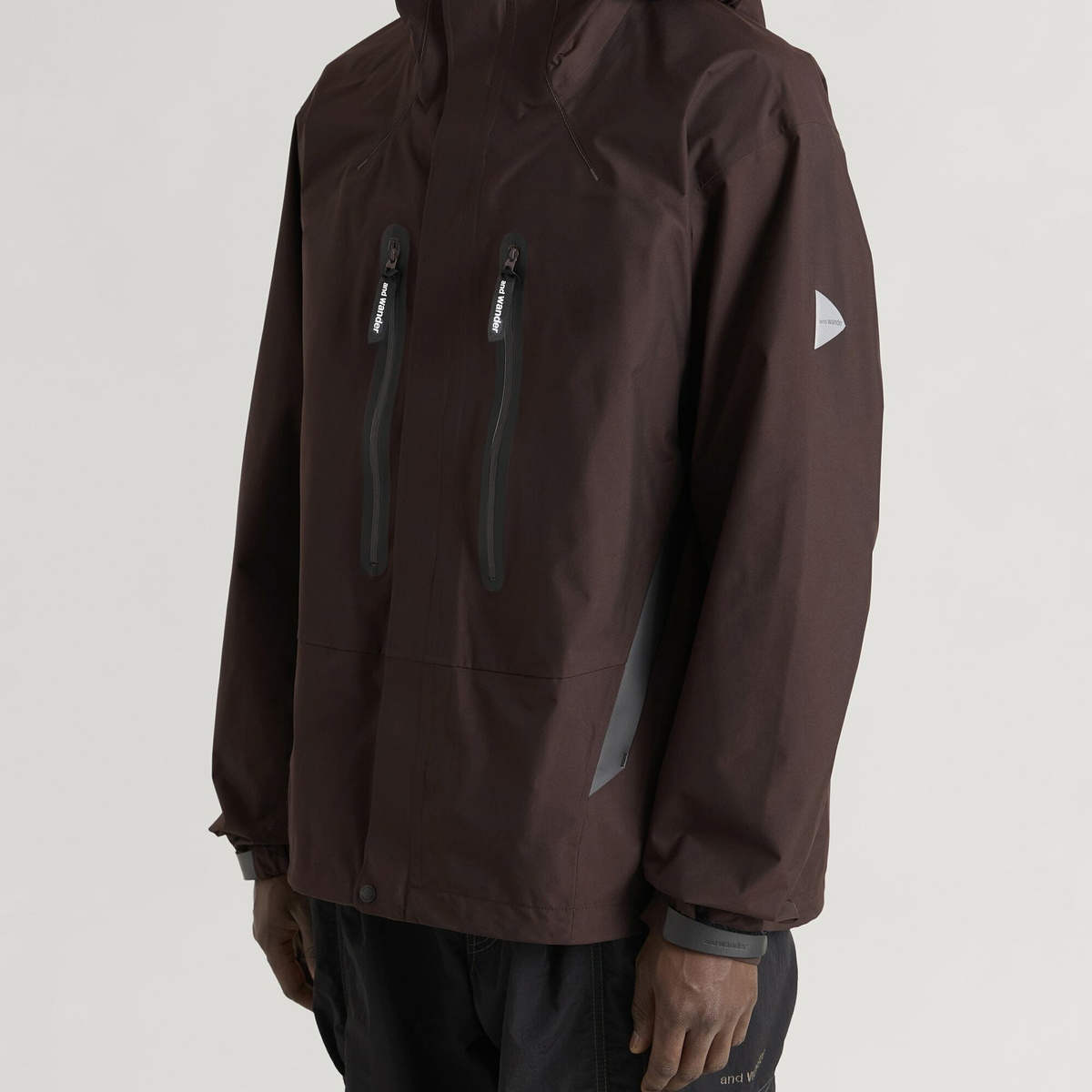 And Wander Men's 2.5L Hiker Rain Jacket in Brown