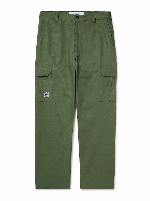 Photo: Randy's Garments - Tapered Logo-Appliquéd Cotton-Ripstop Cargo Trousers - Green