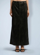 Palm Angels Curved Logo Coated Long Skirt