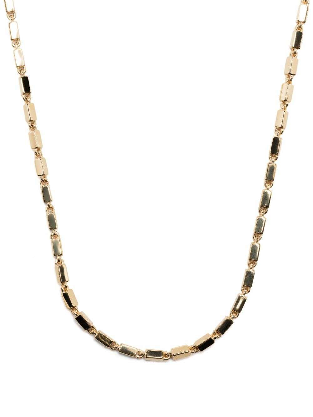 Suzanne Kalan 18kt Yellow Gold Block-Chain Medium Baguette Necklace