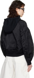 sacai Black Sponge Sweat Hoodie