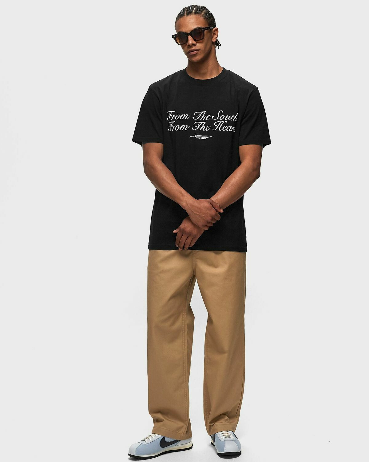 BSTN Brand From the South from the Heart Tee Black Mens Shortsleefe