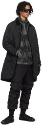 TAION Black Quilted Down Coat