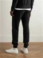 Orlebar Brown - Duxbury Tapered Panelled Cotton-Terry and Jersey Sweatpants - Black