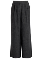 Eileen Fisher Wide-leg Linen Trousers Charcoal