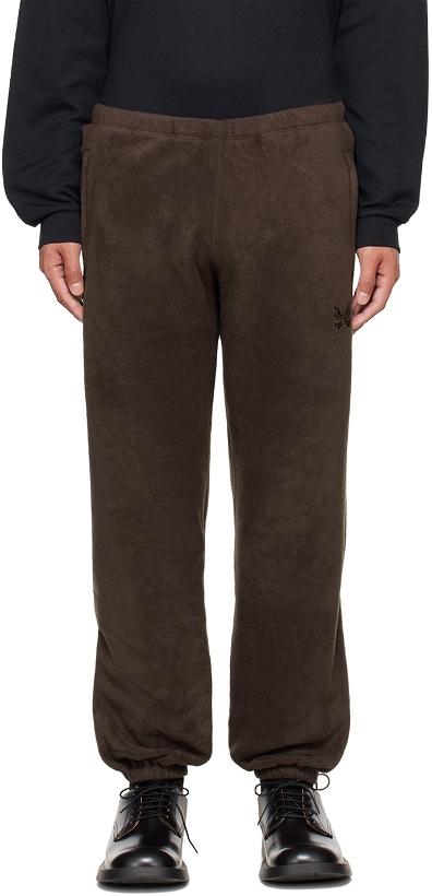 Photo: NEEDLES Brown Embroidered Lounge Pants