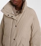 Brunello Cucinelli Shearling-trimmed cotton-blend down jacket