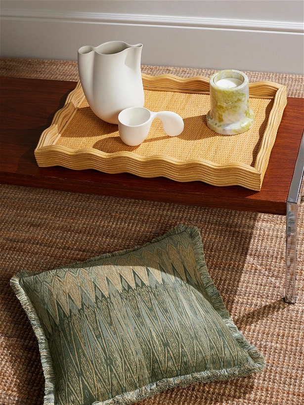 Photo: Soho Home - Andal Fringed Printed Linen Cushion