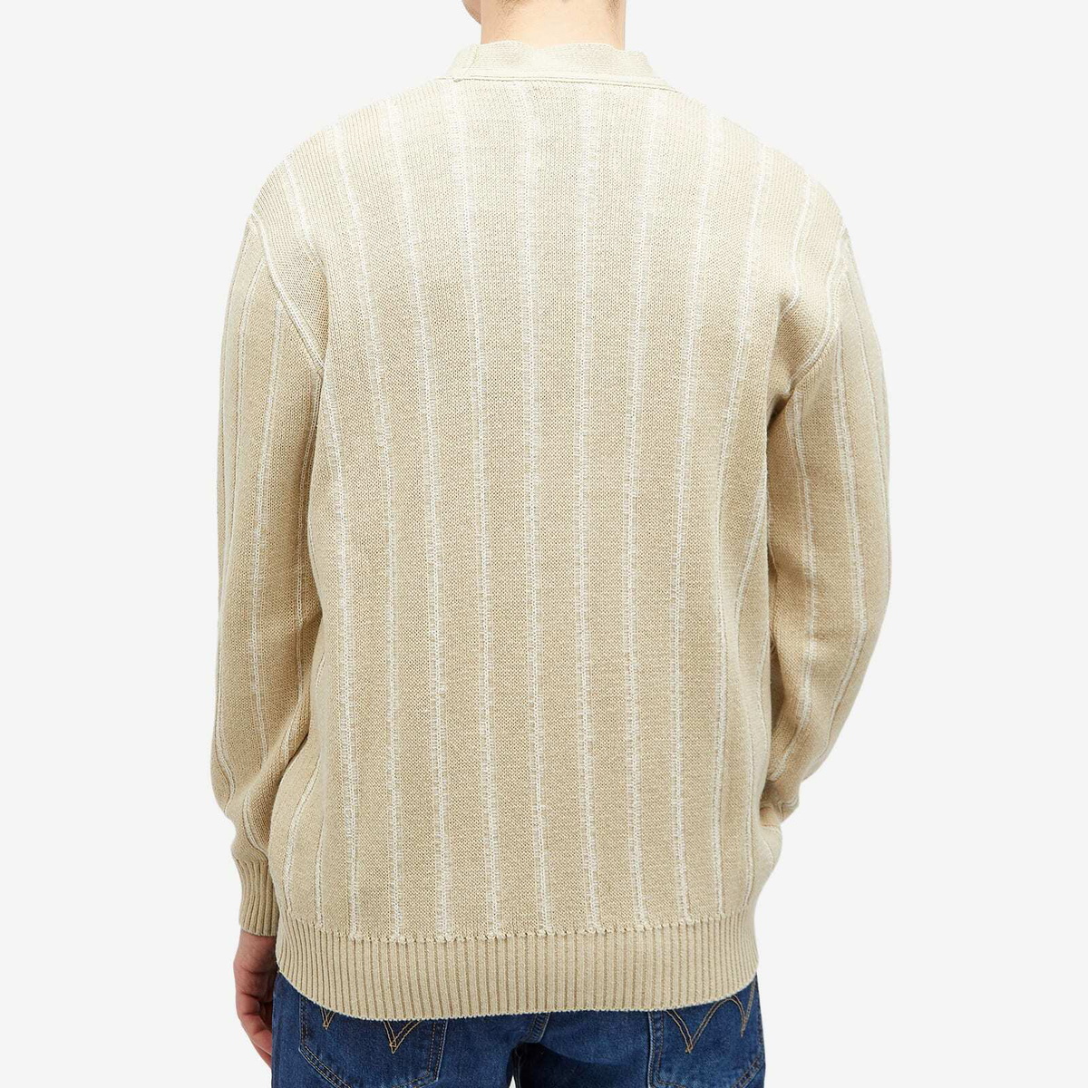 Edwin Men's Vega Cardigan in Beige/White