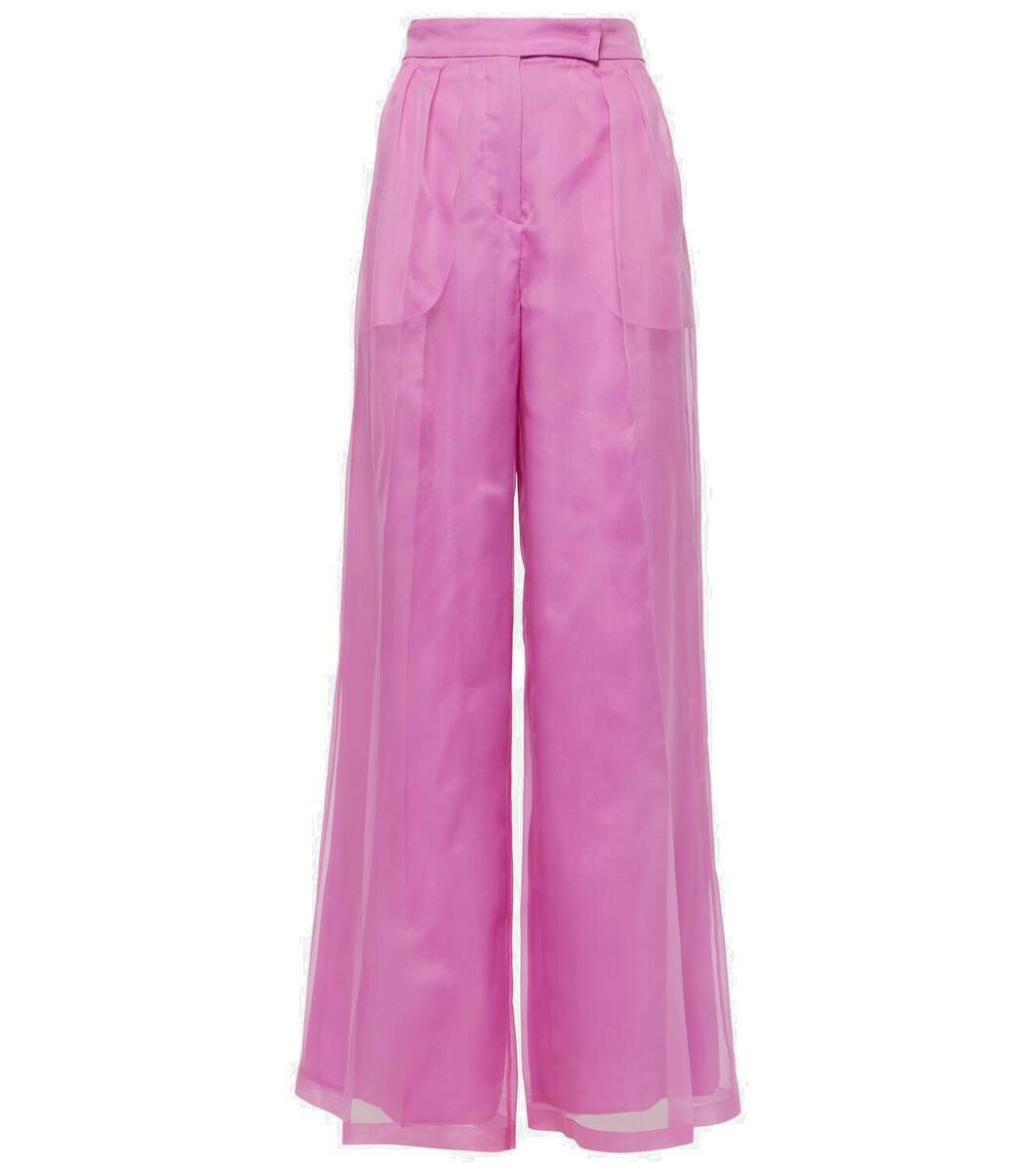 パンツ MAX MARA Danilo pants in organza Organza palazzo trousers, camel | 