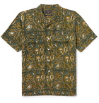 Beams Plus - Camp-Collar Printed Cotton-Poplin Shirt - Green