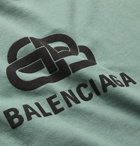 Balenciaga - Logo-Print Cotton-Jersey T-Shirt - Green