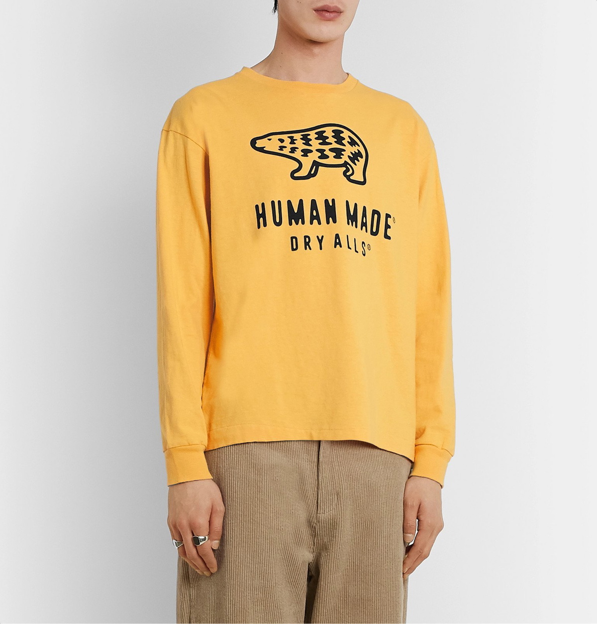 Human Made Nigo Hoodie Heart Gold Mustard Large