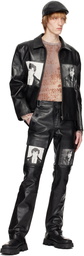 MISBHV Black Self Portrait Leather Pants