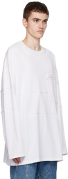 Feng Chen Wang White Paneled Long Sleeve T-Shirt