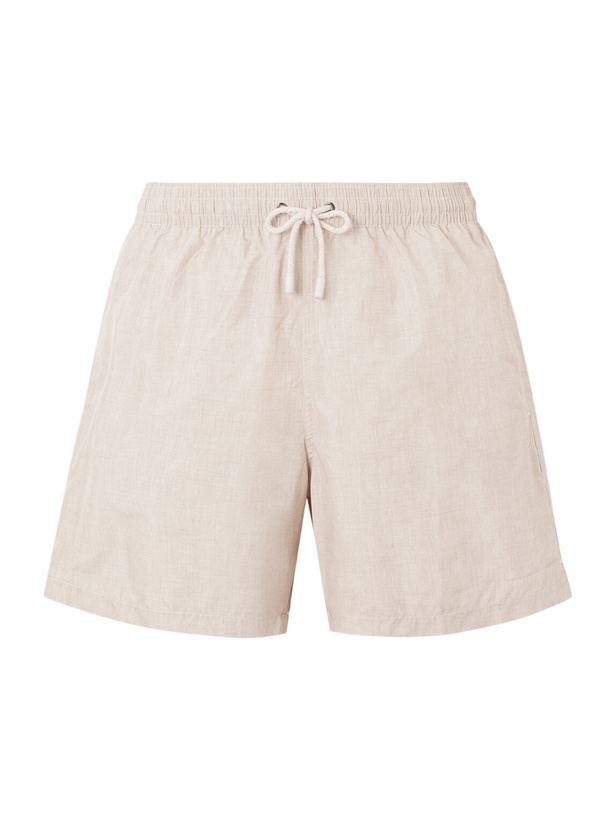 Photo: Canali - Straight-Leg Mid-Length Swim Shorts - Neutrals