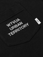 WTAPS - Logo-Appliquéd Embroidered Cotton-Blend Jersey T-Shirt - Black