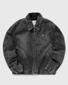 Ami Paris Ami De Coeur Zipped Jacket Black - Mens - Denim Jackets