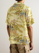 OrSlow - Convertible-Collar Printed Woven Shirt - Yellow