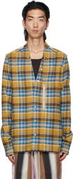 Rick Owens Yellow Plaid Larry Shirt