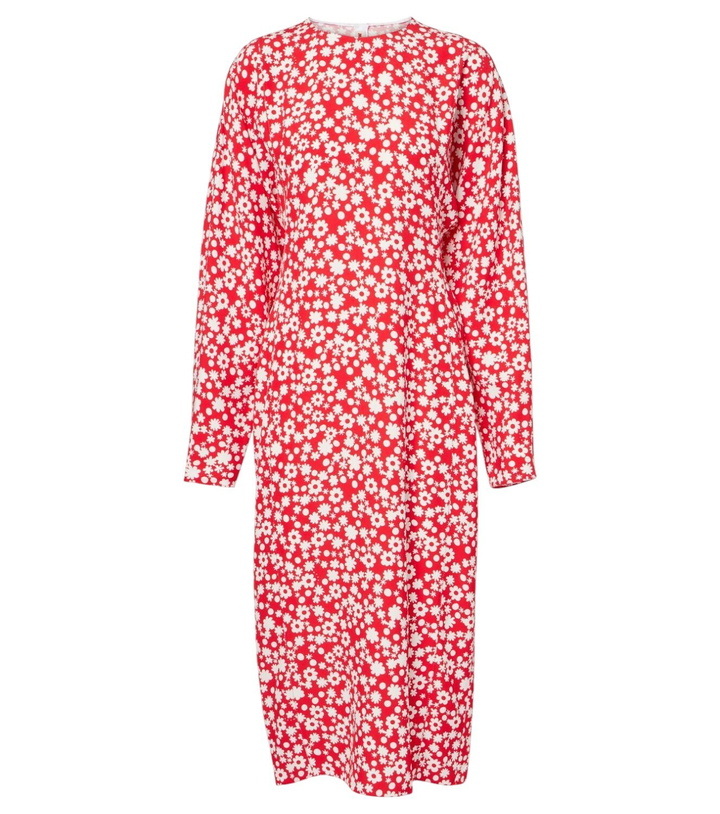 Photo: Marni Floral enver satin midi dress
