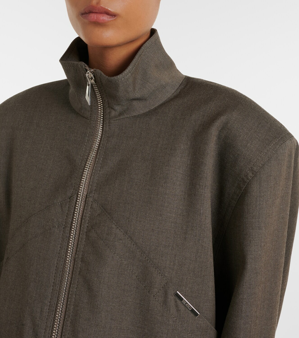 The Attico Virgin wool-blend bomber jacket