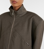 The Attico Virgin wool-blend bomber jacket
