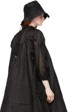 Renli Su SSENSE Exclusive Reversible Black Lace Up Beach Hat