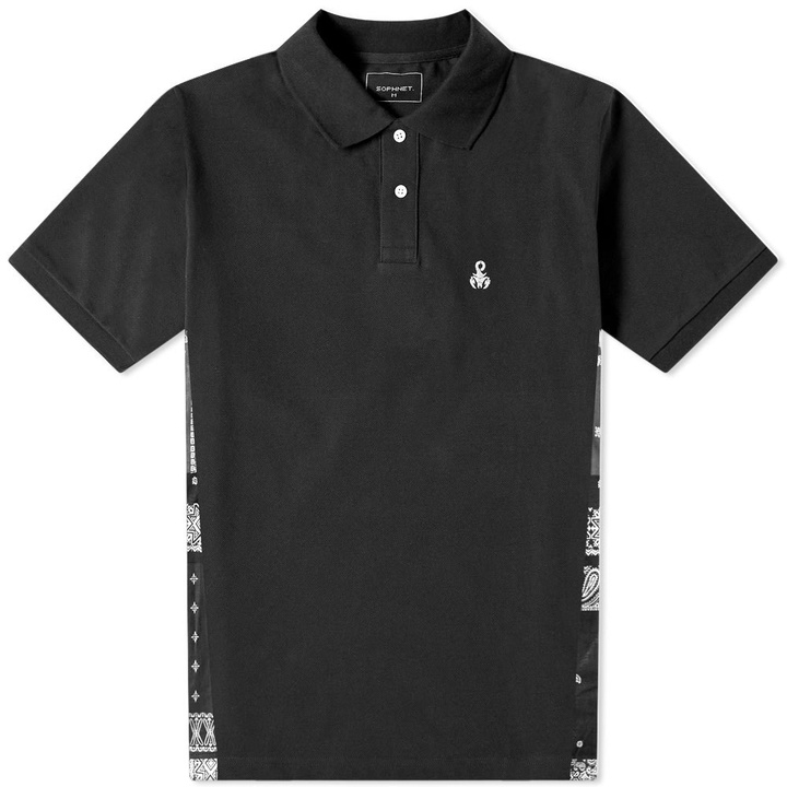 Photo: SOPHNET. Bandana Side Panel Polo