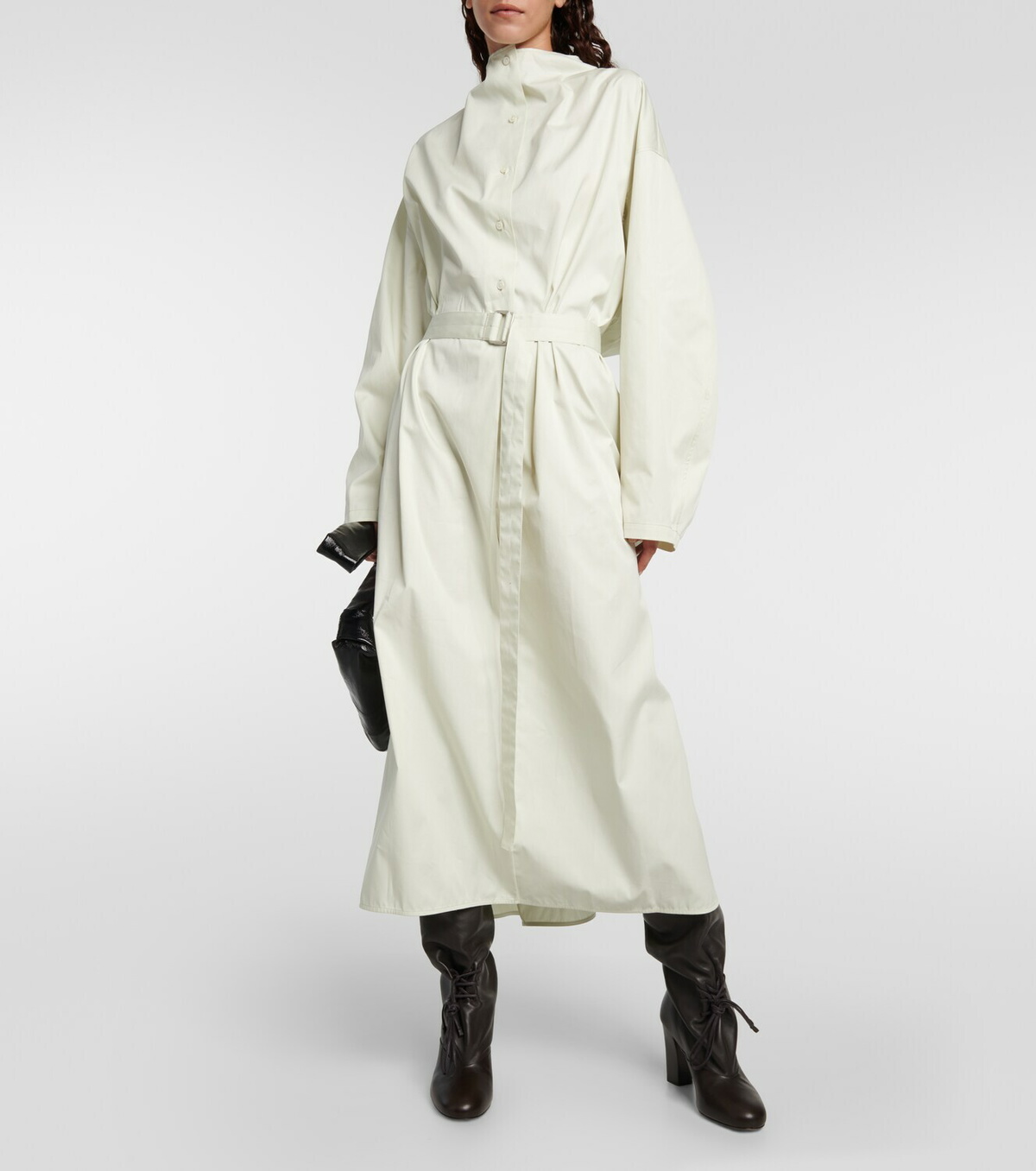 【Lemaire】コットンクレープミディドレス 5455c39e7dea466f43c5edf2cffcf6