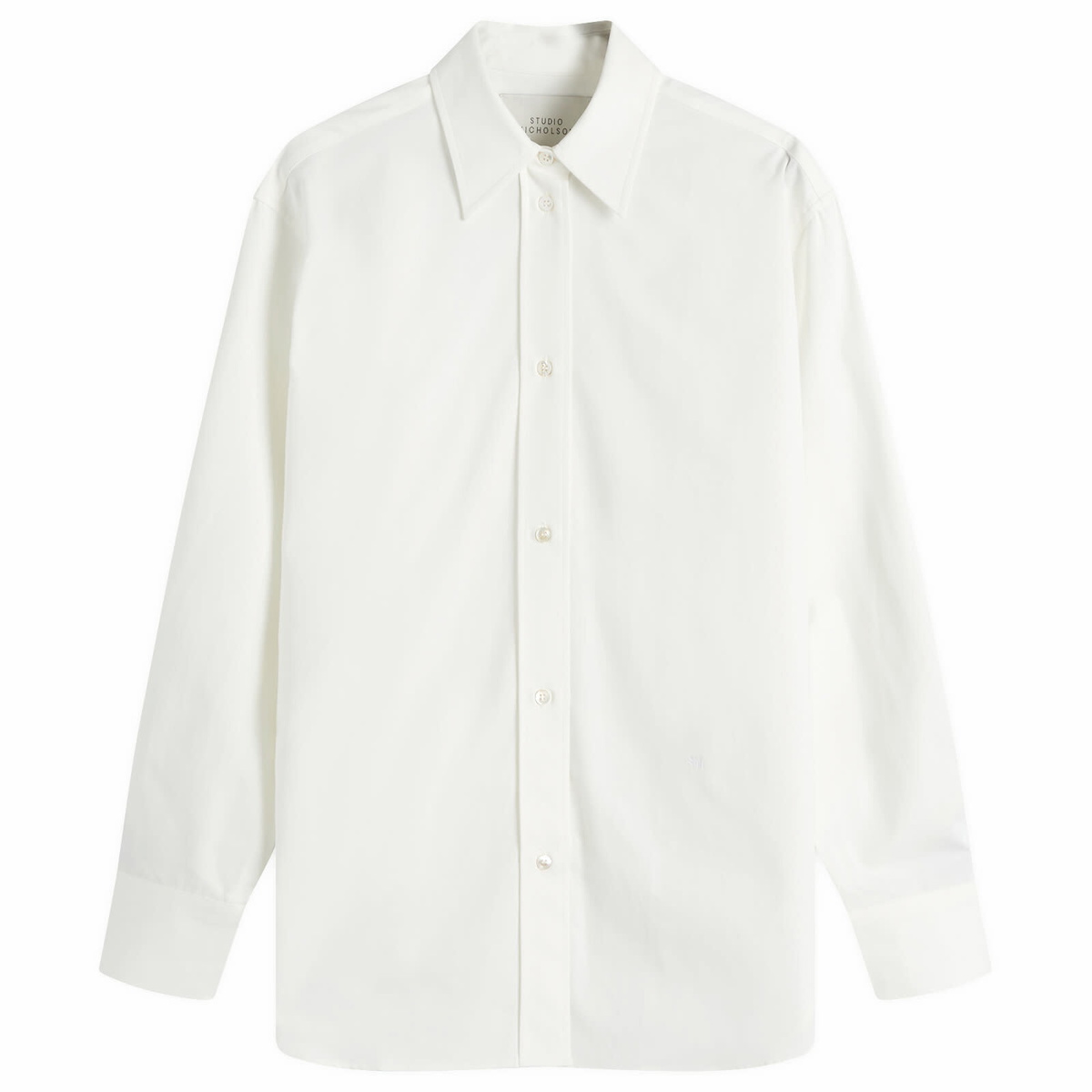 Studio Nicholson Women's Overshirt With Logo Embroidery in