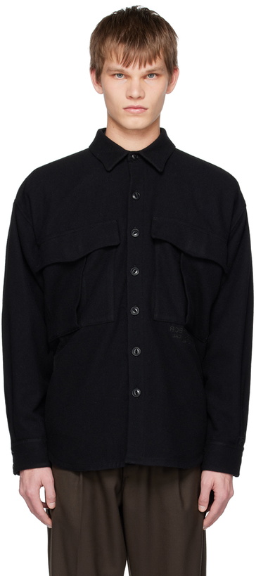 Photo: Neighborhood Black Button-Down Shirt