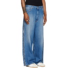 LU'U DAN Blue Side Zip Jeans