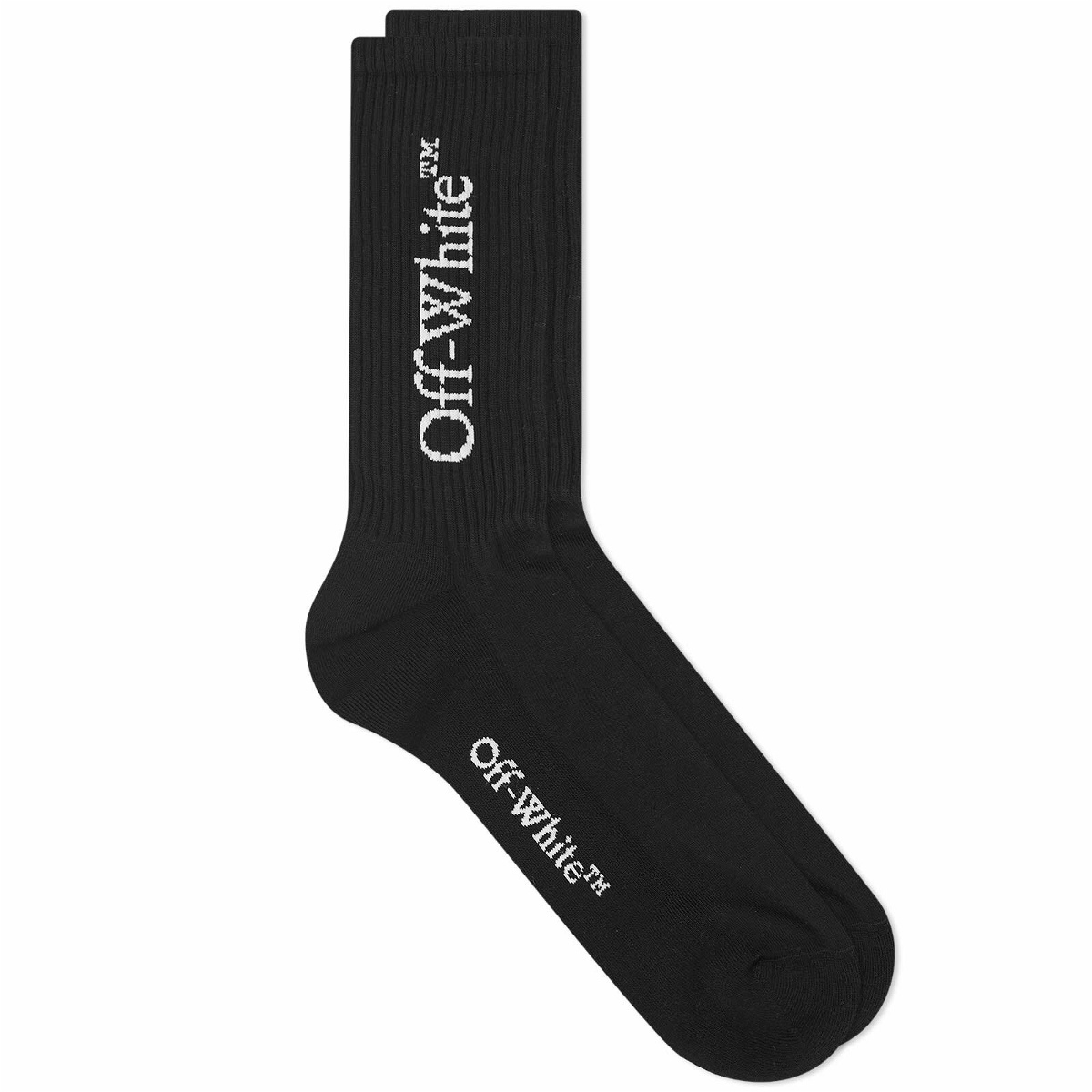 Photo: Off-White Men's Logo Socks in Black/White