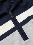 Kjus - Striped Merino Wool Half-Zip Sweater - Blue