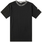 Moncler Men's Logo Ribbed T-Shirt in Black