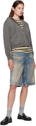 Acne Studios Blue Loose-Fit Denim Shorts