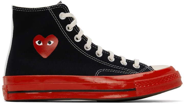 Photo: COMME des GARÇONS PLAY Black & Red Converse Edition PLAY Sneakers