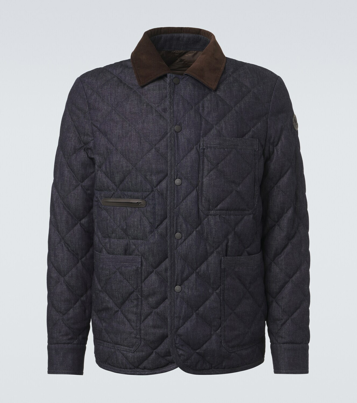 Moncler Quilted denim down jacket